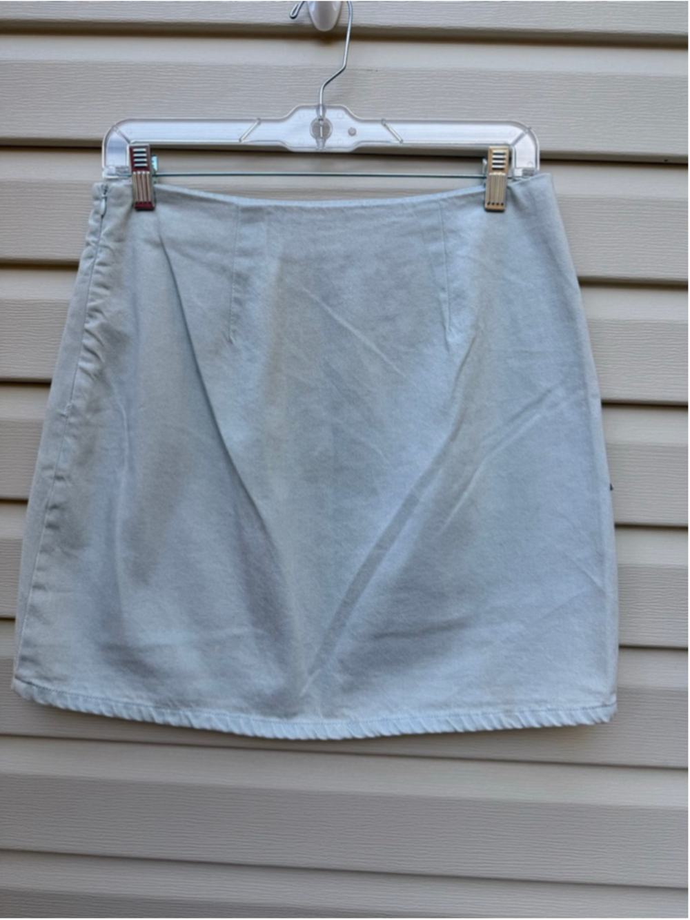Le Lis Star Patch Denim Mini Skirt NWT Small Y2K Festival Blue - Picture 4 of 8